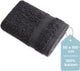 Silenzio. asciugamano living hush living - per pezzo - 50×100 cm - 100% cotone - qualità pesante 500 g m2 - bordo elegante e occhiello per appendere - antracite