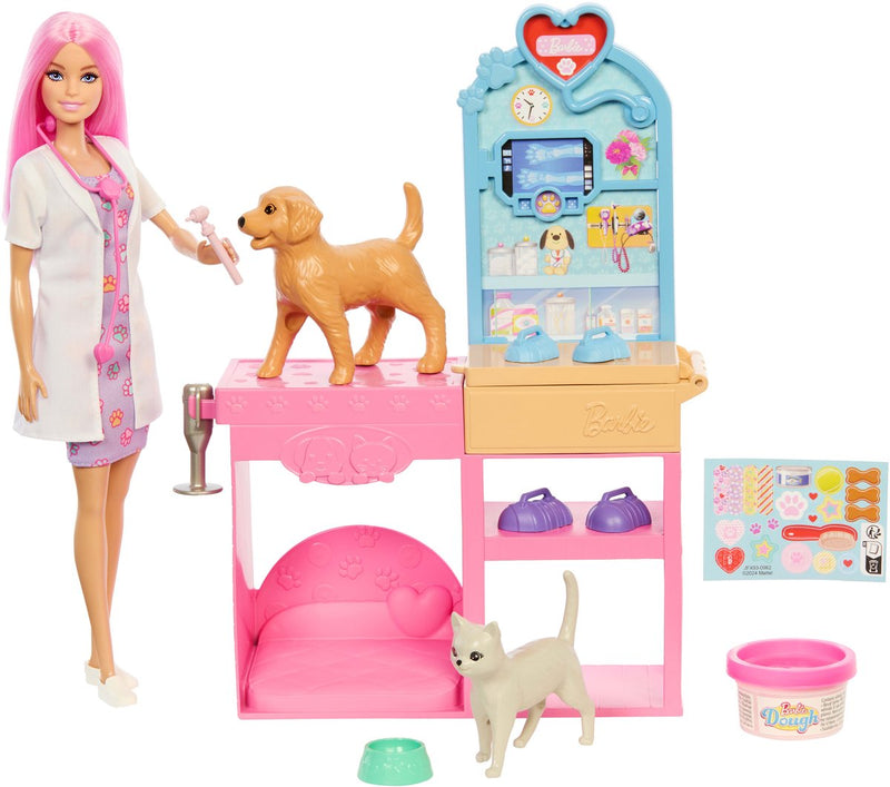 Set de juego veterinario para mascotas de Barbie