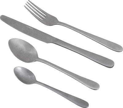 Set posate Combekk - acciaio inossidabile riciclato - 24 pezzi - stone wash