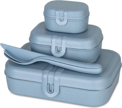 Set portapranzo e posate Koziol, fiori naturali blu, bio-circolare biologico - | Pascal pronto