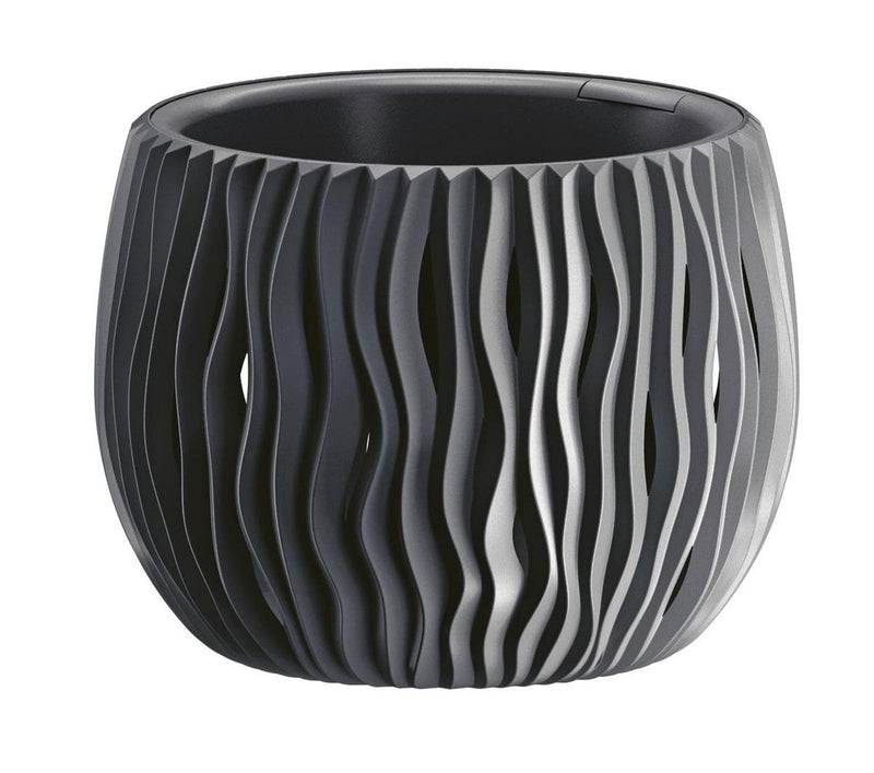 Prosperplast bloempot met sandy bowl inzet dsk180 s433 decoratief antraciet