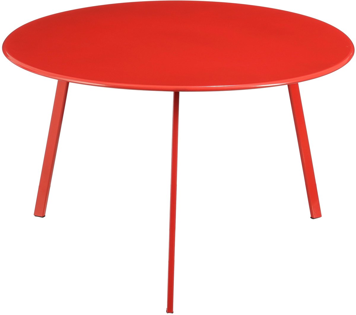 Tavolino con decorazioni Mica per esterno - h38 x ø58 cm - metallo - rosso