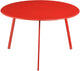 Tavolino con decorazioni Mica per esterno - h38 x ø58 cm - metallo - rosso