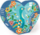 Puzzle con contorni da grattare - pavone - 41x58 cm - 40 pezzi - 3 anni