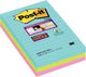 Notas post-it supersticky 152x101mm surtido pack 3 piezas 90 hojas