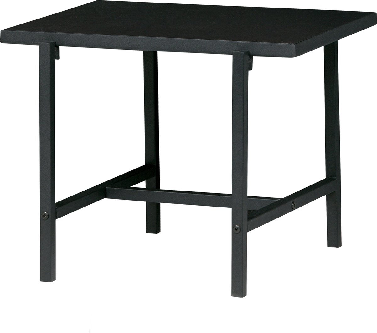 Mesa auxiliar giratoria Woood - madera metal - mármol negro - 40x50x44 cm