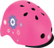 Casco de bicicleta globber - luces elite - xs s (ajustable de 48 a 53 cm) - con iluminación - rosa con estampado floral
