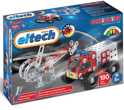 Eitech set de construcción camión de bomberos acero plateado rojo 192 piezas