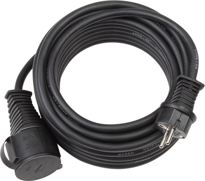 Cavo di prolunga Brennerstuhl ip44 (cavo da 10 m, h07rn-f 3g2,5, per uso esterno e utilizzo in cantiere) nero