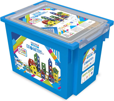 Geomag Education Geometry Lab, supporto riciclato - set di costruzioni magnetiche con stelo - 778 pezzi - da 5 anni