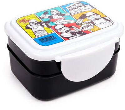 Los cubiertos originales de la caja de almuerzo de la caja bento del clip de stormtrooper