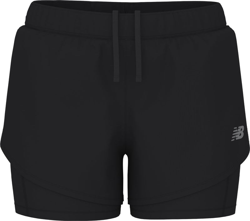 New Balance Sport 2-in-1 Shorts 3 pantaloni sportivi da donna - neri