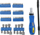 Set di utensili Kinzo: set di bussole con cricchetto - 14 bussole - 42 punte - inclusi Torx, Allen e Phillips - 58 pezzi