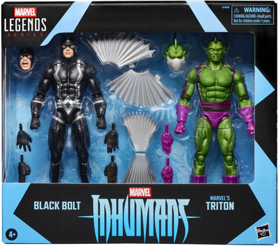 Hasbro inhumans figura de acción de marvel legends paquete de 2 figuras de acción de tritón de marvel de perno negro 15 cm