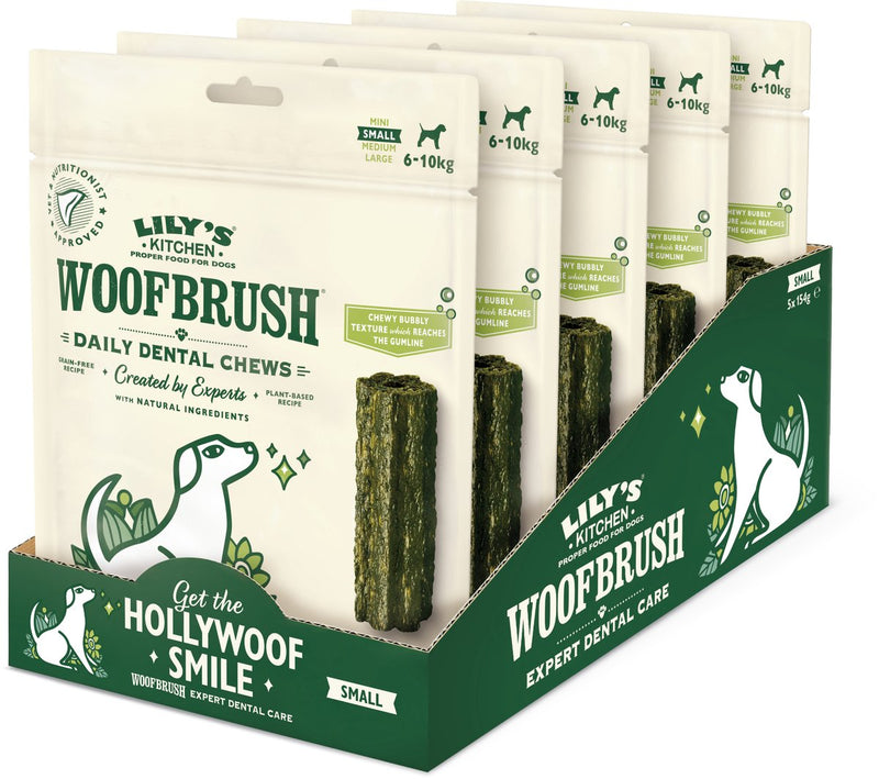 Lily's Kitchen - snack per cani - masticazione dentale naturale woofbrush - piccolo 5 x 154 g