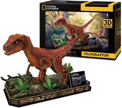 Cubic Fun 3D Puzzle National Geographic Velociraptor