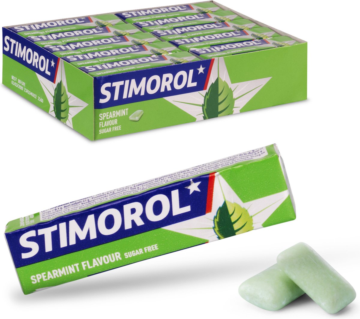 Stimorol menta verde - chicle - sin azúcar - 1x30 piezas