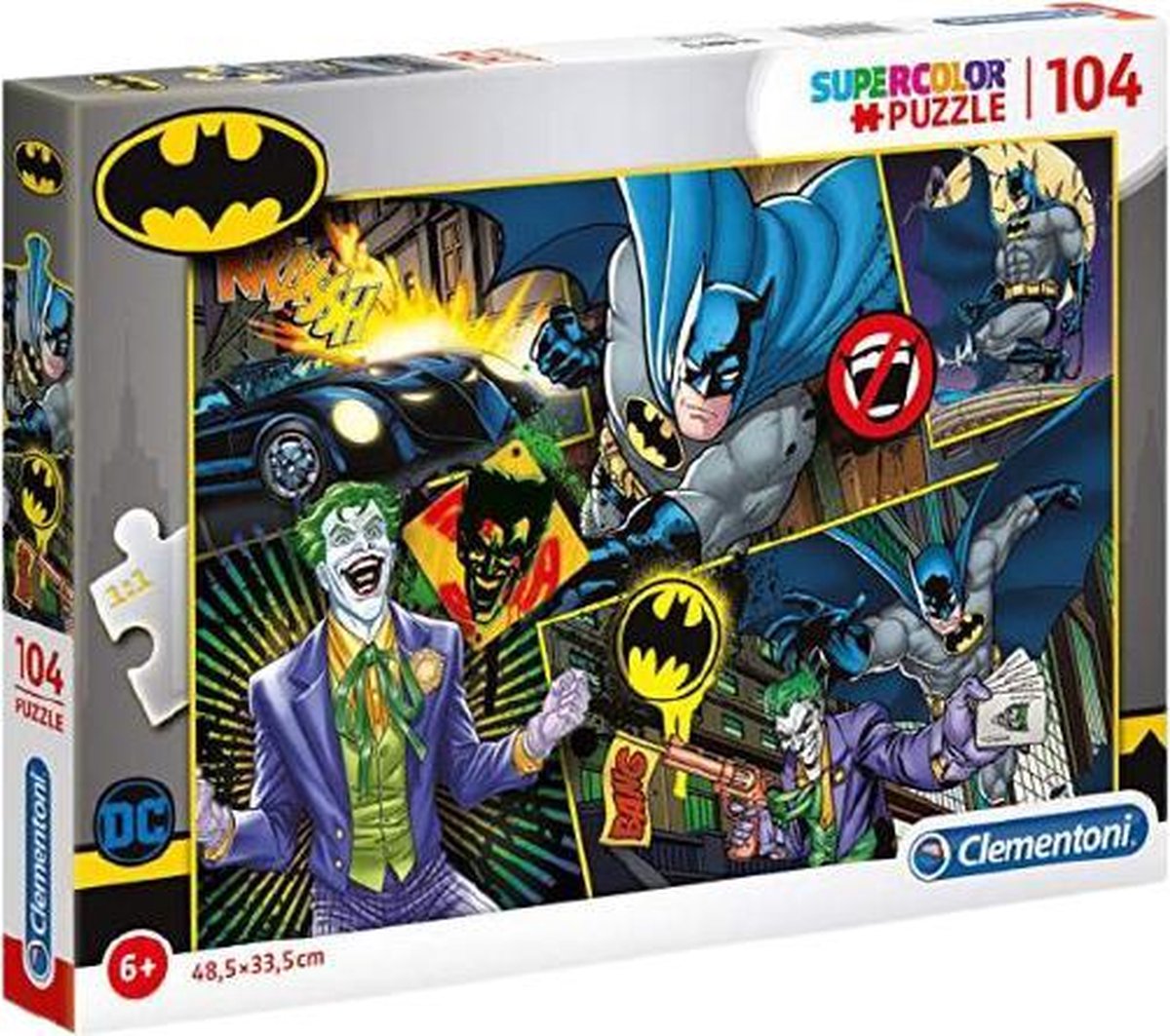 Clementoni - rompecabezas - 104 piezas - batman - rompecabezas para niños