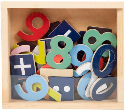Piccole piede - Colore di figure magnetiche in legno. 37dlg.