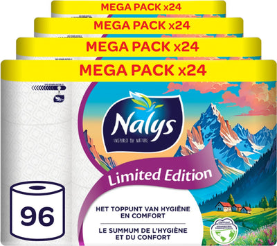 Nalys limited edition toilet paper - 96 rolls - white (2-layer) - value pack