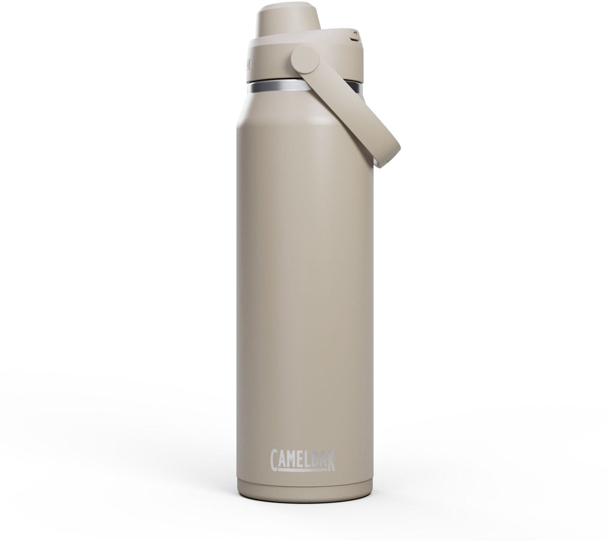 Camelbak thrive chug drinkfles - 1 l - rvs - met draaidop - isolatie waterfles - beige