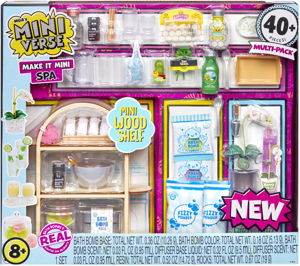 MGA Entertainment MGAS Miniverse lo convierte en mini spa múltiple empackage