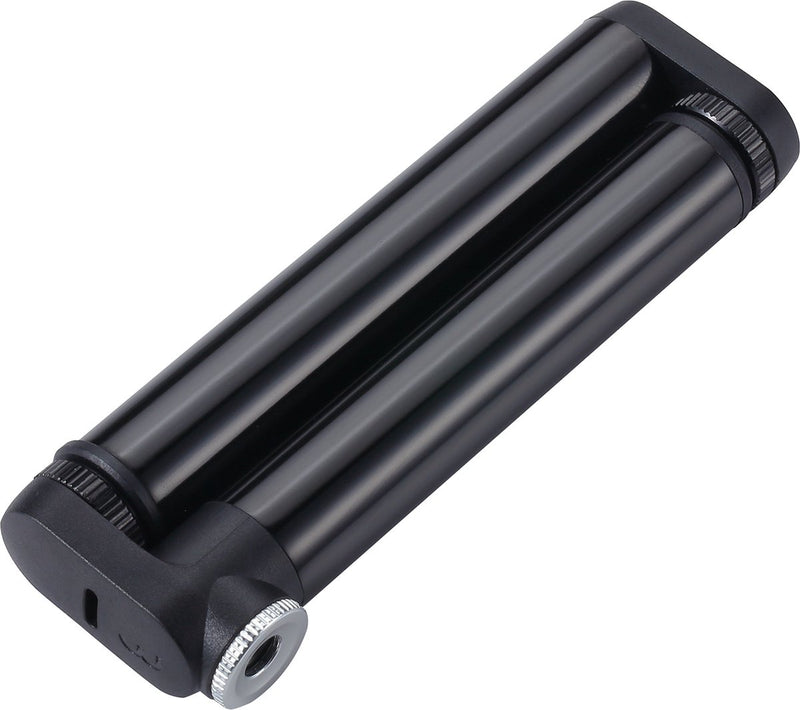 Mini pompa da bicicletta Bbb Cycling doubleshot - alta pressione: 8 bar - 116 psi - testa della pompa a pressione per valvole presta - pompa manuale compatta per bici da corsa - 12 cm - bmp-102