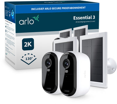 Pannelli solari per telecamera di sicurezza Arlo essenziali3 2K - confezione da 2