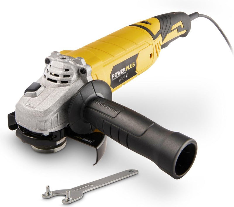 Amoladora angular eléctrica powerplus powx0614 - amoladora 1200w - disco abrasivo 125mm ᴓ, herramienta eléctrica compacta