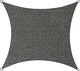 Livin' outdoor livn toldo ISO HDPE cuadrado 5m antracita - permeable al viento y al agua - espesor de la tela: 185 gr m2 - incluye cable de montaje y anillos de montaje de acero inoxidable