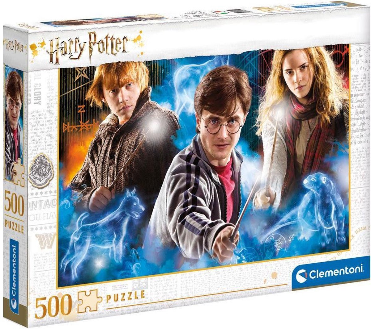 Clementoni - puzzle - 500 pezzi - scatola compatta harry potter 2 - puzzle per bambini e adulti