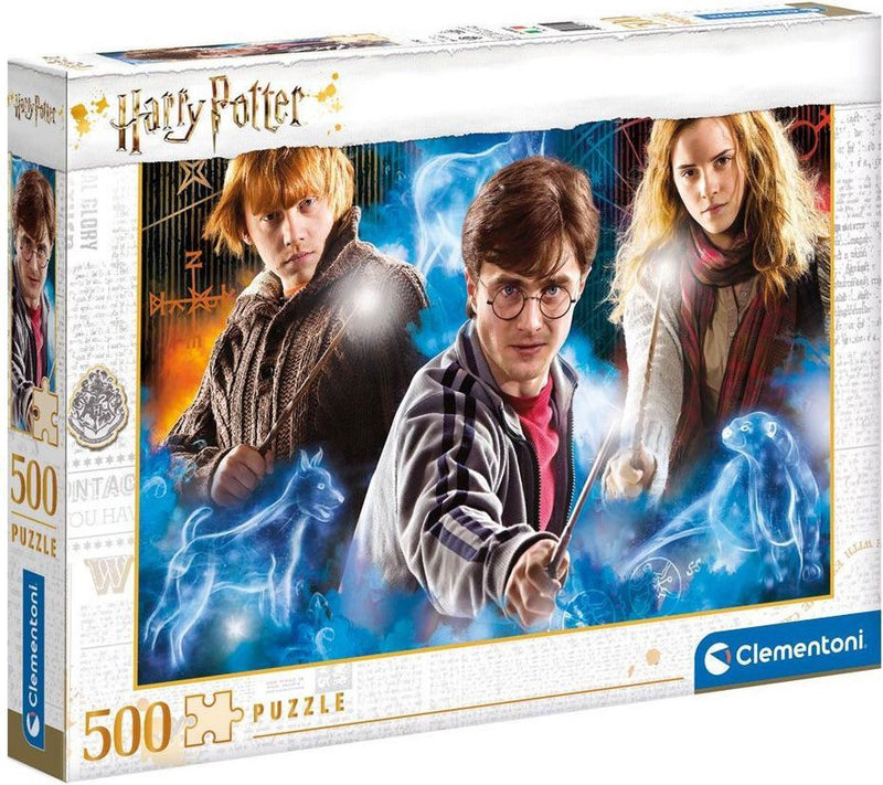 Clementoni - puzzle - 500 pezzi - scatola compatta harry potter 2 - puzzle per bambini e adulti