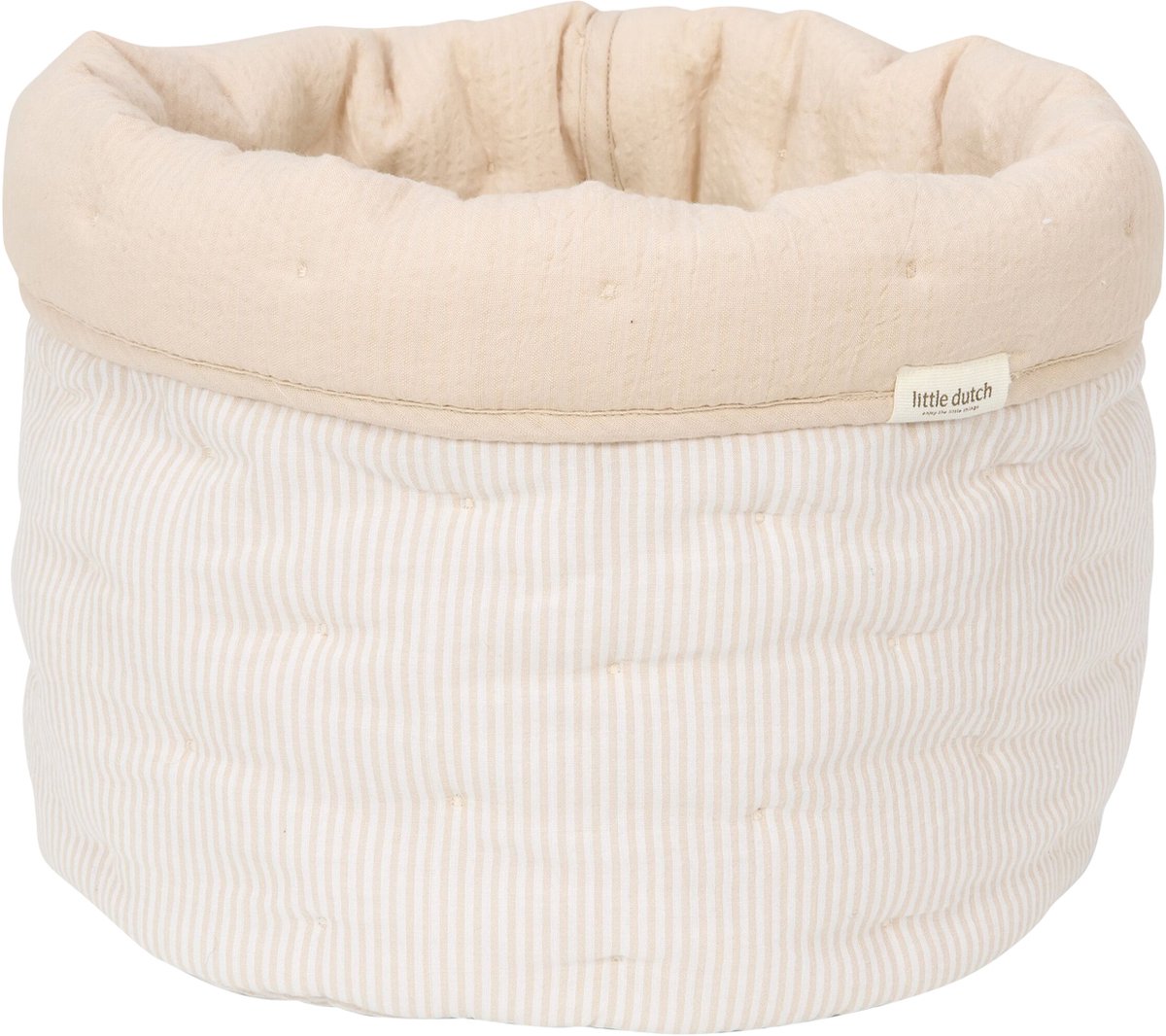 Little dutch pure commodemandje groot - soft beige streep