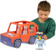 Moose Toys bluey - set da gioco bluey buddies big heeler 4wd - incl. peluche blu