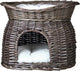 Cuccia per gatti Trixie - Grigio salice - 2 posti per sdraiarsi, cuscini rimovibili, 54x43x37 cm