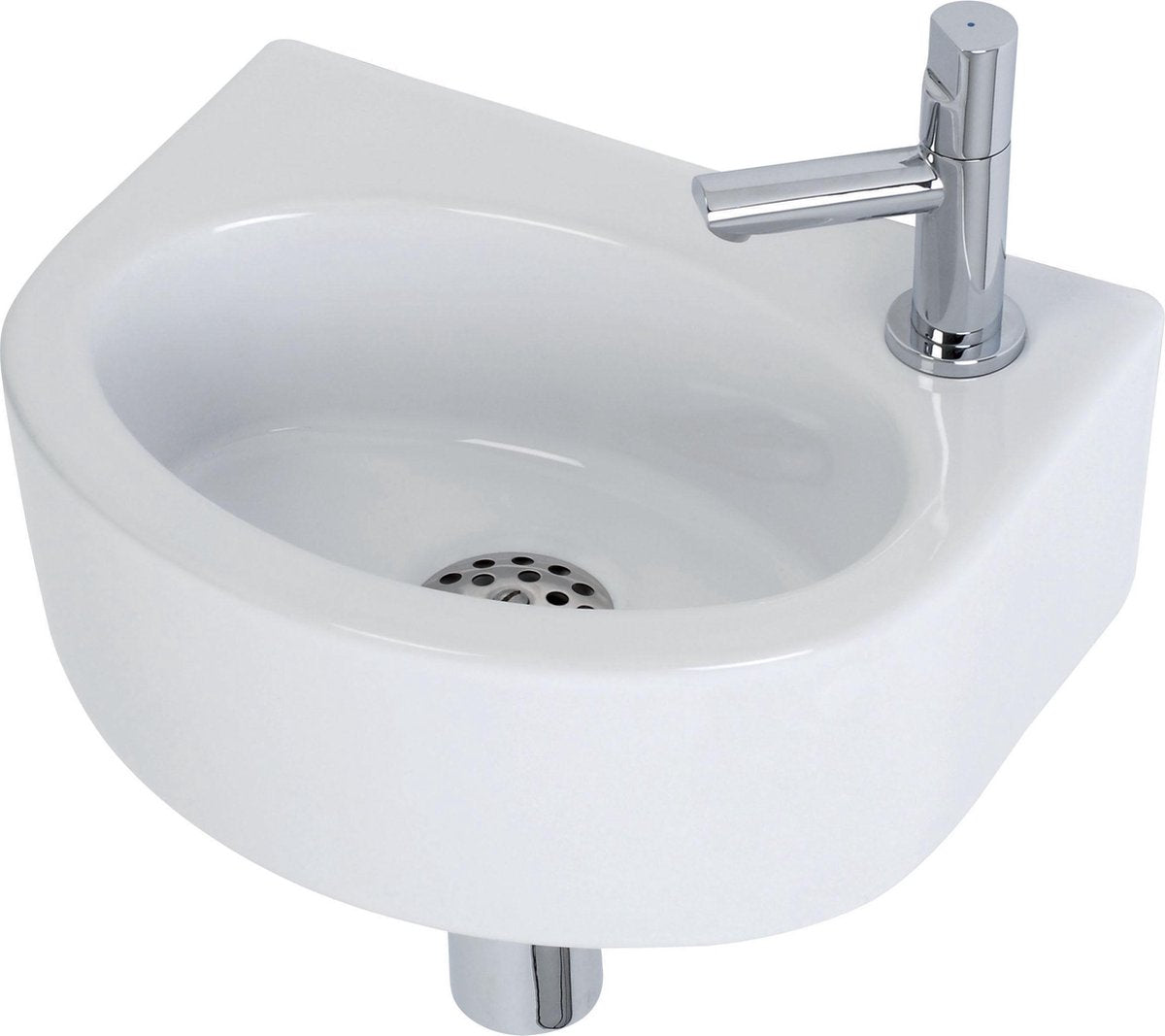 WC con fontana Plieger Orlando - set - fontana 30 x 22 cm compreso rubinetto e sifone - ceramica - bianco
