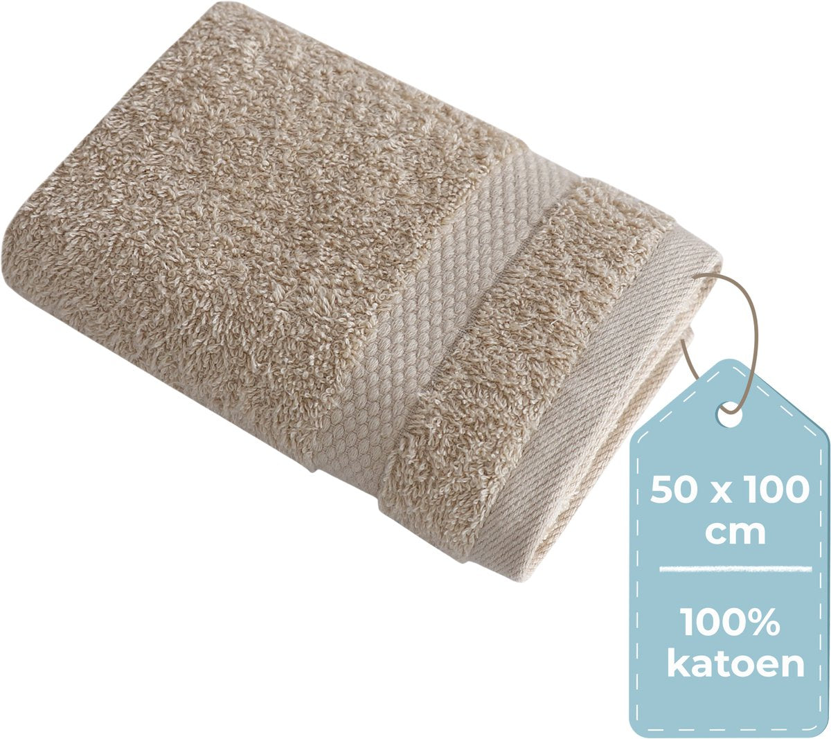 Silenzio. asciugamano living hush living - per pezzo - 50×100 cm - 100% cotone - qualità pesante 500 g m2 - bordo elegante e occhiello per appendere - sabbia