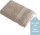 Silenzio. asciugamano living hush living - per pezzo - 50×100 cm - 100% cotone - qualità pesante 500 g m2 - bordo elegante e occhiello per appendere - sabbia