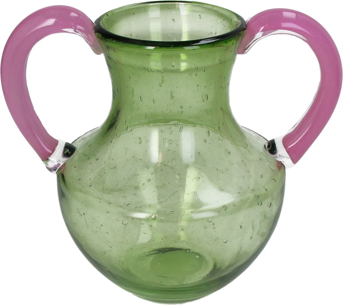Vaso collezione HD in vetro verde 21x16x21cm