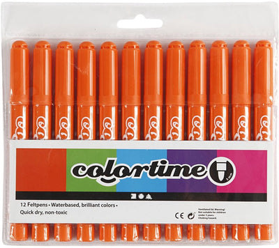 Oranje Jumbo Markers, 12st.