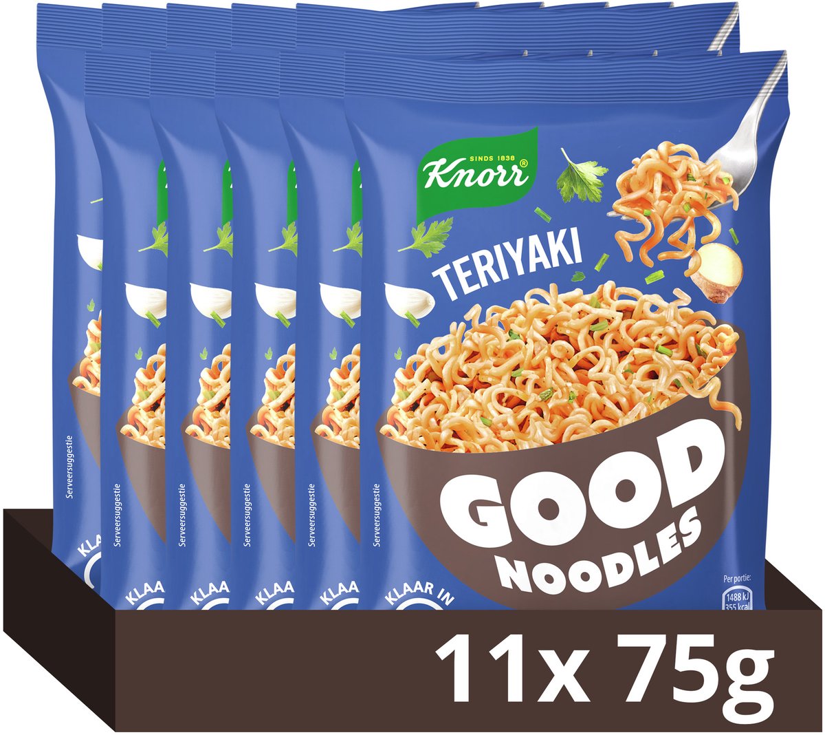 Knorr good noodles - teriyaki - zonder conserveermiddelen - 11 x 75 g