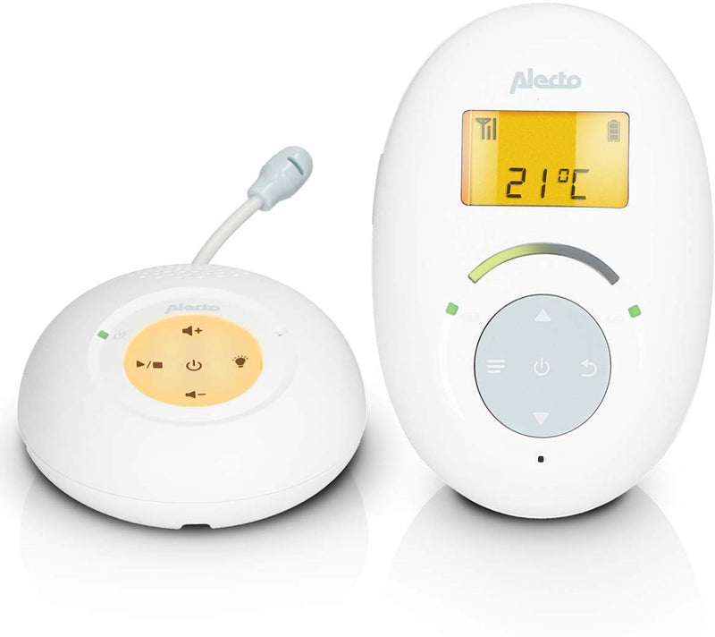 Alecto dbx120 - vigilabebés full eco dect - vigilabebés sin cámara - blanco