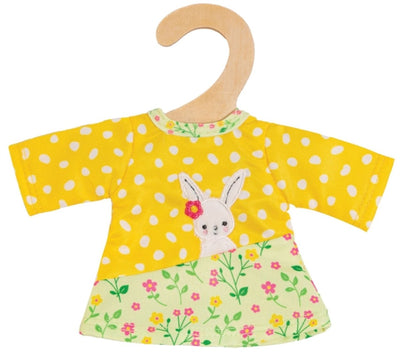 Heless poppenjurk bunny lou - tuniekjurk voor babypoppen 20-25 cm.