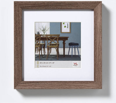 Walther fiorito - mdf wooden frame - photo size 20x20 cm - walnut
