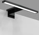 B.k.licht - lampada da specchio led - nera - lampada da bagno - illuminazione da specchio - l: 30cm - ip44 - 4.000k - 780 lumen - led 5w