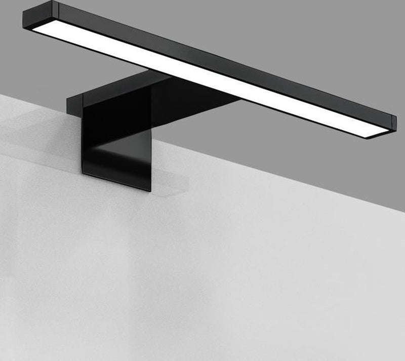 B.k.licht - lampada da specchio led - nera - lampada da bagno - illuminazione da specchio - l: 30cm - ip44 - 4.000k - 780 lumen - led 5w
