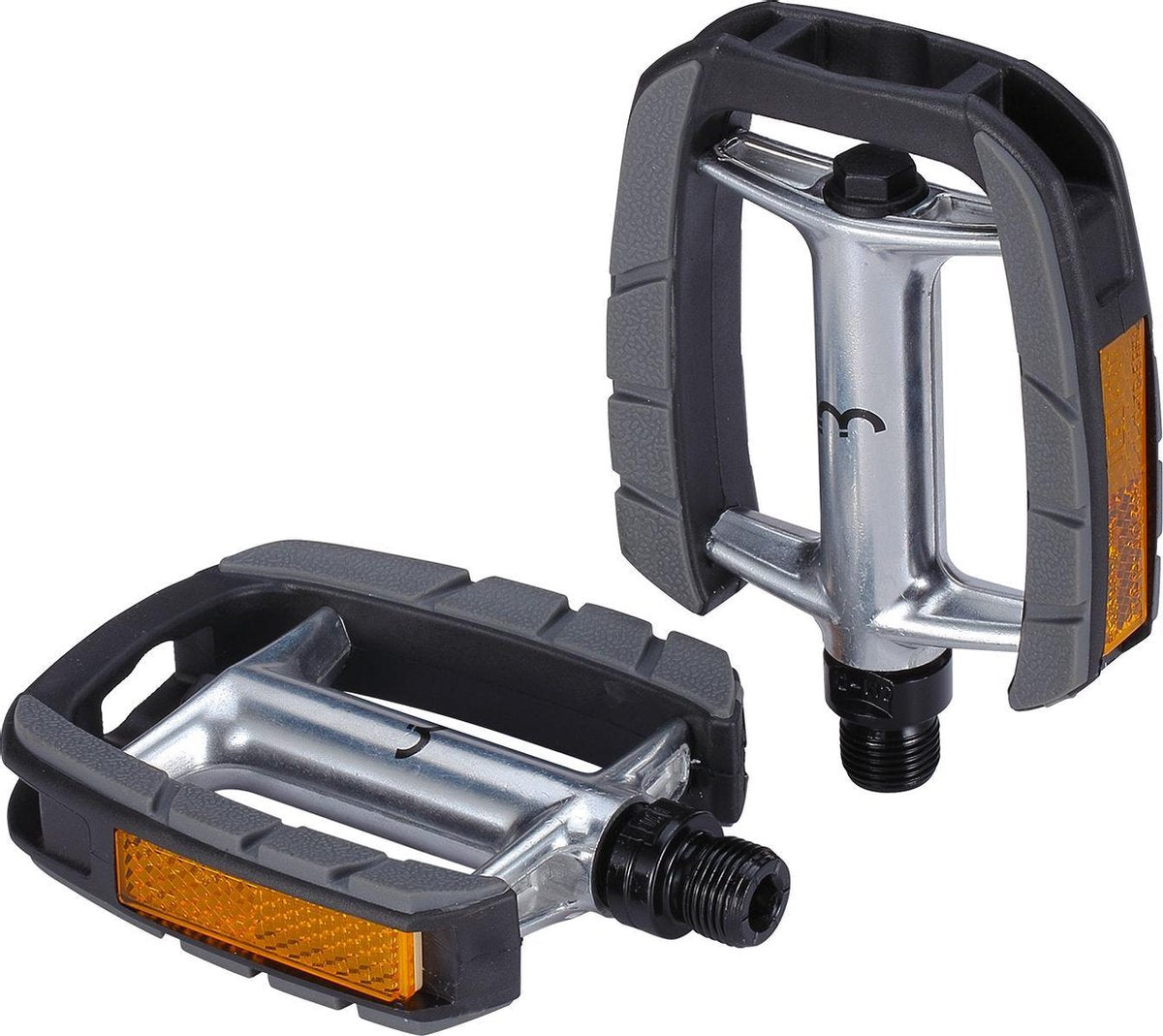 Bbb cycling comfortlight fietspedalen - rubber antislip - stadsfiets e-bike - met reflector - zwart - trappers fiets - bpd-43