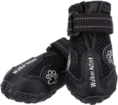 Trixie walker active - zapatos para perros - xs - negro - 2 piezas