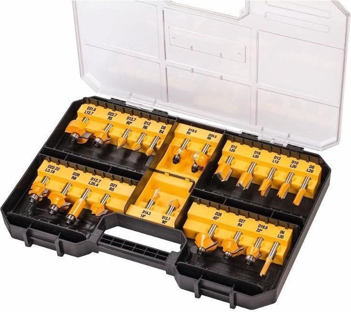 Set frese Dewalt dt90017-qz | Albero da 8 mm | 22 pezzi - dt90017-qz