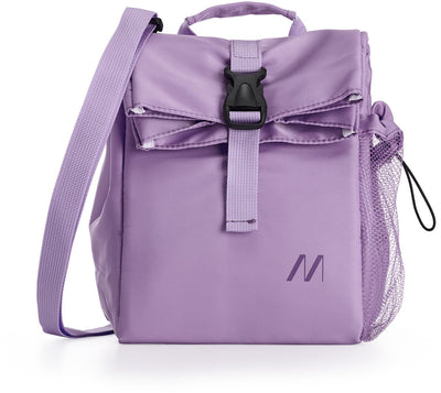 Borsa termica Muitomas 15 litri - isolamento termico - uno scomparto centrale - tasca laterale per bottiglia - tracolla regolabile - viola